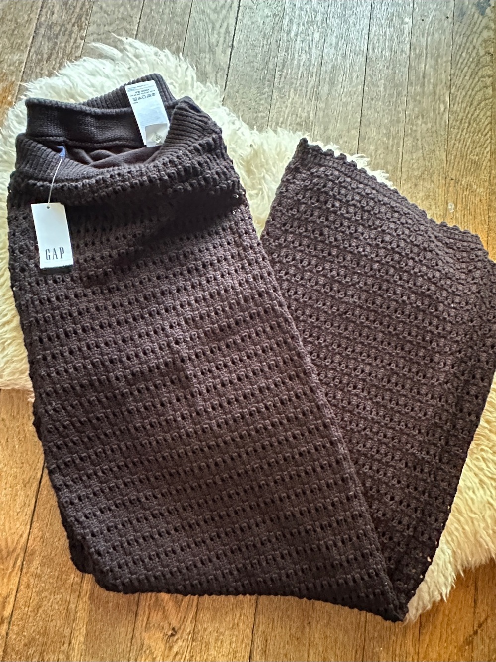 NWT GAP black knit beach pants